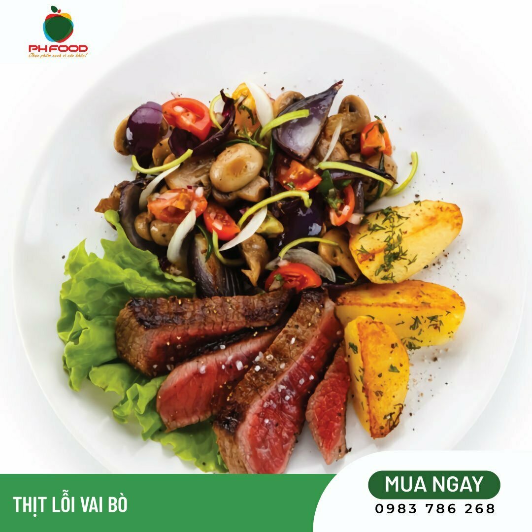 Thịt Lõi Vai Bò Mỹ Loại Ngon Túi 1Kg Hút Chân Không | Thực Phẩm PHFood