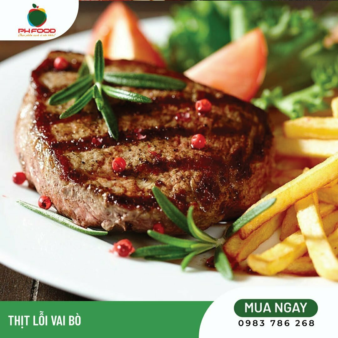 Thịt Lõi Vai Bò Mỹ Loại Ngon Túi 1Kg Hút Chân Không | Thực Phẩm PHFood